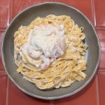 kremalı karidesli Fettuccine
